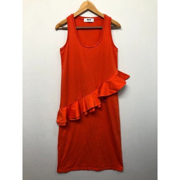 MSGM Milano Women Sleeveless Dress Size Medium Cotton M188 -14 - Picture 1 of 14